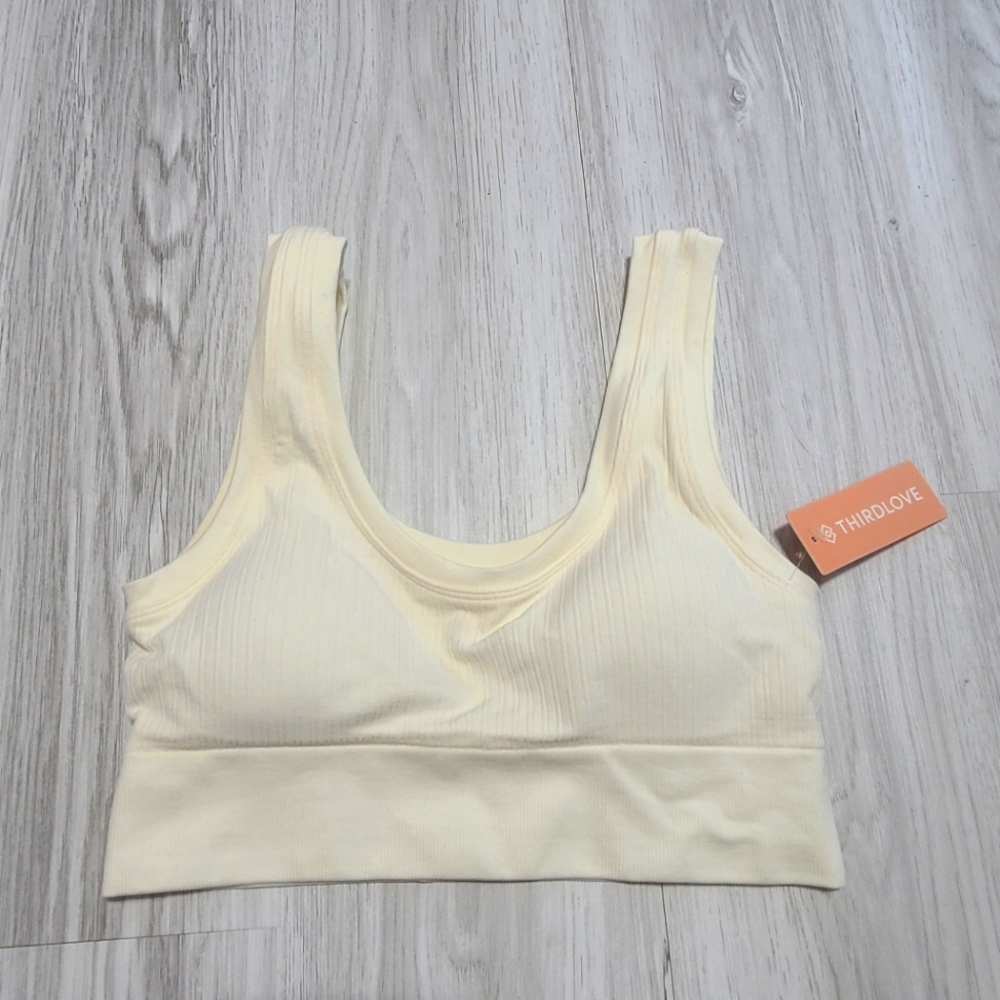 NWT Thirdlove Form Seamless Scoop Bralette size Small in Sea-Salt Cream Bra